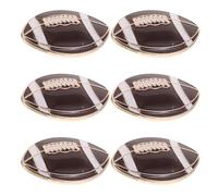 SAFIGLE Lot de 6 Broches Rugby en Alliage Métal Petit Badge Cartoon Insignes à Épingler pour Vestes et Casquettes Accessoires Sportives pour Fans de Rugby Présent Supporter Sportive