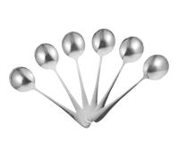 SAFIGLE Lot de 6 Cuillères à Soupe en Acier Inoxydable 410 Finition Lisse Multi-Usages Kit Ustensiles la Cuisine Inox Professionnel Adaptées pour Service et Usage Quotidien Design