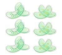 SAFIGLE Lot de 6 Patchs Oculaires en Gel Réfrigérant Réutilisables Compresses Froides Rafraîchissantes pour Yeux Gonflés et Cernés, Gel aux Extraits Naturels de Fruit Vert et Concombre,