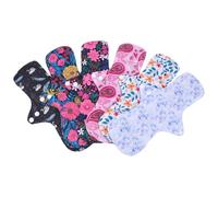 SAFIGLE Lot de 6 Serviettes Hygiéniques Lavables Grand Format, Maille Respirante, Réutilisables et Écologiques, Protège-slips Absorbants pour Femmes, Matelas de Change Couleur Aléatoire