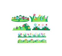 SAFIGLE Lot de 6 Set de Autocollants Muraux en Feutrine 3d, Décorations Murales pour Maternelle, Fleurs en Tissu Non Tissé, Couleurs Variées, pour Chambre D'garçon et Style Aléatoire