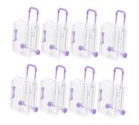 SAFIGLE Lot de 8 Mini Boîtes Présents Valise Transparentes Boîtes à Dragées de Mariage Décorations de Fête Thème du Voyage