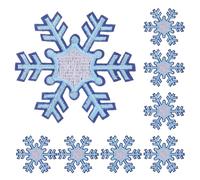 SAFIGLE Lot de 8 patchs brodés flocons de neige : patchs à coudre flocons de neige pour vêtements, chapeaux, applications en tissu brodé pour décorations hivernales, réparations DIY