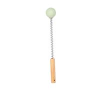 SAFIGLE Marteau De Massage Corporel Multifonction Tête Ronde, Ressort Élastique, Manche En Bois Gris - Appareil Portable Pour Massage De Points D'acupuncture, Détente Musculaire, Usage Quotidien