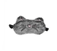 SAFIGLE Masque de Sommeil Peluche Style Chat Noir Cache Yeux Soie pour Voyage Couvre Yeux Mignon et Filles pour la Lumière et Sommeil