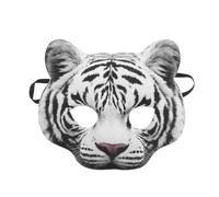 SAFIGLE Masque de tigre demi-visage d'Halloween - Masque de tigre EVA pour cosplay, carnaval, mascarade et fêtes costumées - Accessoire de cosplay pour costume d'animal