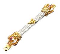 SAFIGLE Mezuzah Métallique Délicate avec Parchemin Gravé Bénédiction pour Porte Extérieure Cadeau Mémorial Religieux pour Perte de Mère Décoration Juive pour Maison