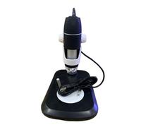 SAFIGLE Microscope Portable Numérique Noir 1600x Lumière LED, Robuste et Léger en Abs, pour Bijoux et Peinture, Compatible USB pour Amateurs et Passionnés