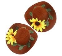 SAFIGLE Mini Chapeaux pour Bouteilles Vin 8X8X3 CM Lot de 2 Décorations de Table pour Soirées Œnologiques