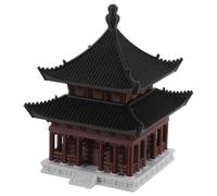 SAFIGLE Modèle de Pavillon Chinois Miniature en Plastique Marron pour Décoration D'aquarium et Micro-Paysage, Résistant la Décoloration la Déformation, pour Bureau et Paysage