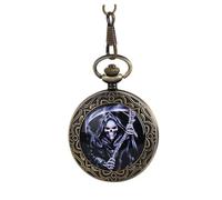 SAFIGLE Montre de Poche Vintage Bronze avec Chaîne Rétro Mécanisme Mécanique Cadeau Élégant pour Homme et Femme