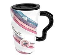 SAFIGLE Mug Licorne Céramique avec Couvercle Tasse à Lait Rigolote pour Garçon Fille et Adultes Tasse Eau Colorée et Sécurisée Cadeau pour Boissons Chaudes et Froides