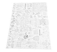 SAFIGLE Nappe Papier à Colorier Rectangulaire pour Anniversaire 80X110 CM Thème Animaux Activités Fête Garçon et Filles