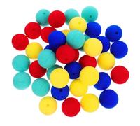 SAFIGLE Nez de Clown en Mousse 5 Cm, Lot de 40 Pièces Multicolores, Accessoires pour Carnaval, Mascarade et Fêtes Costumées, Décorations Légères et Douces pour Scène et Cosplay