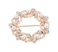 SAFIGLE Noué Clips de tshirt clip de noeud de t-shirt clip de boucle décoratif épingles de sûreté pour les vêtements clip cercle en strass et perles clip de boucle de taille alliage