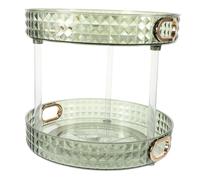 SAFIGLE Organisateur de Rotatif à Double Niveau Rangement Élégant pour Vanity et Salle de Bain Luxe pour Cosmétiques