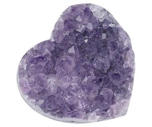 SAFIGLE Ornement en Cristal D’améthyste de Cœur pour Bureau | Pierre Naturelle, Pièce Délicate pour Autel, Jardinière et Petite Décoration, Esprit Présent et Collection