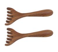 SAFIGLE Outil de Massage Gua Sha Mini en Bois pour Cuir et Yeux Lot de 2 Peigne de Massage Portable Relaxation Confort et Apaisement
