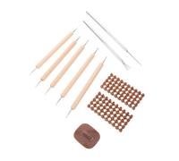 SAFIGLE Outils de Sculpture pour Argile avec Tampons Lettres et Chiffres en Bois et Plastique, Précision Fine pour Modelage et Travaux Manuels de Céramique