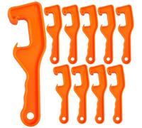 SAFIGLE Ouvre-seaux de Peinture Multifonction 10 Pièces, Clé à Molette pour Bidon D'un Gallon, Outil Manuel Robuste en Plastique Orange, pour Garage, Atelier et Usage Domestique