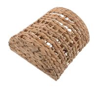 SAFIGLE Panier Mural Suspendu Semi-circulaire en Paille, Cadre Métal, Beige | Rangement Tissé à Main, Accès Rapide, pour Courrier et Dossiers, Style Rustique pour Entrée