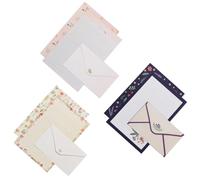 SAFIGLE Papier à Lettres Fleuris A5 Format 6 Sets Motifs Colorés, Papiers Simples Décoratifs Idéals pour Correspondance, Invitations, Papeterie Bureau Scolaire