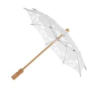 SAFIGLE Parapluie De Mariée Vintage Dentelle Blanche avec Décoration pour Accessoires De Mariage Et Décoration De Fête De Thé