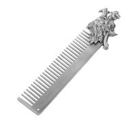 SAFIGLE Peigne à Barbe Métal Peigne à Dents Fines et Résistant Chaleur pour Hommes
