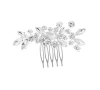 SAFIGLE Peigne Mariage Fleuri pour Cheveux de Mariée Accessoire Coiffure avec Strass Bijou de Tête pour Femmes et Filles