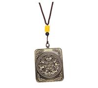 SAFIGLE Pendentif Style Boîte Thangkar Pendentif Artisanal pour Accessoire Vintage pour Femme pour Diy et Rituels Religieux