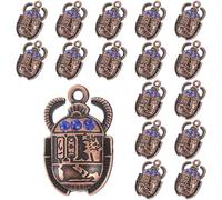 SAFIGLE Pendentifs Scarabée Antique en Alliage 20 Pièces 26X16 MM Bleu pour Fabrication Bijoux DIY Breloques Artisanales Résistantes Antirouille Décorations Colliers Bracelets