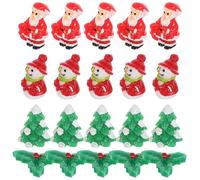 SAFIGLE Père Noël Sapin Bonhomme de Neige et Feuilles de Houx Décorations Festives pour Village de Noël Accessoires DIY pour Décoration Intérieure