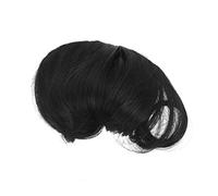 SAFIGLE Perruque à Frange Ondulée Vintage Naturelle Noire Pour Femmes Fibre Résistante Chaleur Accessoire Cheveux Élégant Confortable Et Facile à Entretenir