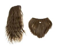 SAFIGLE Perruque et Dorée et Brune pour Halloween Accessoire de Cosplay Créatif Perruque Longue Bouclée pour Hommes Déguisement Unique et Confortable