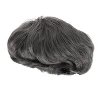 SAFIGLE Perruque Grise Courte pour Femme Perruque Bouclée Naturelle et Facile à Coiffer Frange Intégrée