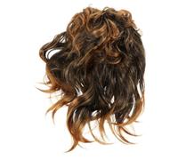 SAFIGLE Perruque Noire Pour Homme - Perruque Longue Bouclée Style Punk Disco Des Années 1970 Et 1980 Couleur Mixte Style Rocker Pour Costumes D'Halloween Spectacles Fêtes