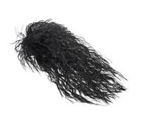 SAFIGLE Perruque Rock En Cheveux Humains Bouclés Coupe Mulet Ondulée Longue Et Épaisse Perruque Bouclée Pour Homme Coiffure De Cosplay Foncée Perruque De Fête Perruque De Costume En