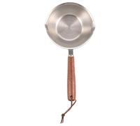 SAFIGLE Petite Casserole Acier Inoxydable avec Becs Verseurs Doubles et Manche Bois Casserole à Sauce Anti-oxydation pour Réchauffer Lait et Sauces Compatible Plaques Induction Facile à