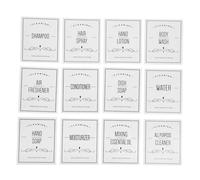 SAFIGLE Pièces étiquette étanche Étiquettes de bouteilles autocollants étiquetés Tags d'étiquette du distributeur étiquettes de pot stickers PVC auto-adhésif blanche