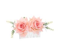 SAFIGLE Pince à Cheveux Fleurie Artificielle Barrette Métallique avec Motif Floral pour Femme Accessoire de Coiffure Décoratif pour Mariage et Événement