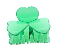 SAFIGLE Pince à Cheveux Forme De Trèfle Chanceux Pour Femmes Accessoire De Fête Saint-patrick Clip Vert Pour Cheveux Épais Barrettes Françaises Élégantes