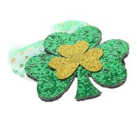 SAFIGLE Pince à Cheveux Verte en Voile de Tulle Barrette Trèfle Saint-Patrick Accessoire Léger et Décoratif pour Fête et Séance Photo Accessoire Cheveux Saint-Patrick Femme