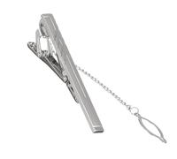 SAFIGLE Pince Cravate Métallique Classique Homme Clip Necktie Simple à Ressort Accessoire Élégant pour Chemise de Travail Fixation Antibattement et Maintien Droit