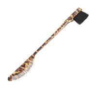 SAFIGLE Pinceau à Sourcils Double Tête Compact Polyvalent Portable pour Maquillage Voyage et Coiffure Design Léopard