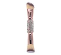 SAFIGLE Pinceau fond de teint : Pinceau de maquillage à double extrémité avec manche en strass pour poudre liquide, crème, blush - Outils de lissage et d'estompage pour le maquillage du visage