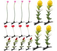 SAFIGLE Pinces à Cheveux Plantes 30 Pièces, Taille Moyenne, Accessoires Cheveux Amusants pour Adolescentes, Style Mignon et Naturel, Usage Quotidien et Fêtes