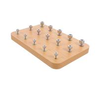 SAFIGLE Planche De Rééducation Main Bois pour Exercices Doigts Vis Et Écrous Entraîneur Coordination Œil-Main Jouet Motricité Fine pour Hémiplégie Matériel Ergothérapie