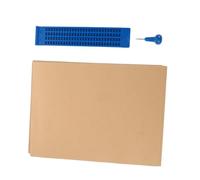 SAFIGLE Planche Éducative Braille Avec Stylet Portable Système Écriture Tactile Pour Enseignement à Et Lignes Cellules Complet Avec Papier Et Stylet