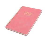 SAFIGLE Planificateur Quotidien Rose pour Femmes Agenda Spirale avec Calendrier Mensuel et Hebdomadaire Organisation des Tâches Définition Objectifs et Suivi des Rendez-