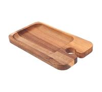 SAFIGLE Plateau Bois avec Porte-verre à Vin Plateau de Service Individuel pour Apéritifs Planche à Fromage pour Maison et Événements
